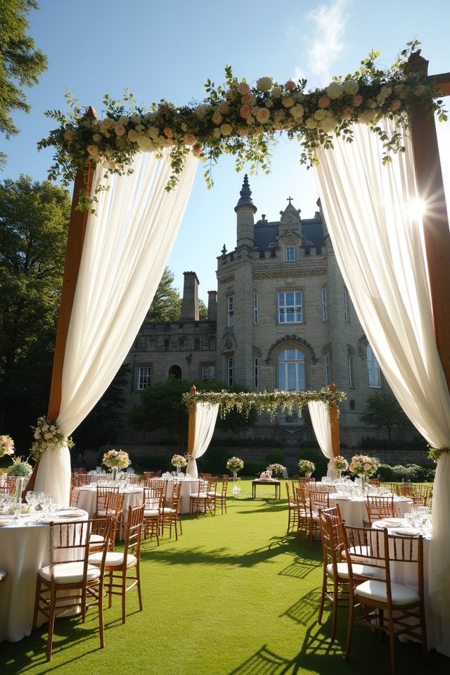 romantic wedding fairytale setting