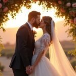 romantic wedding kiss poses