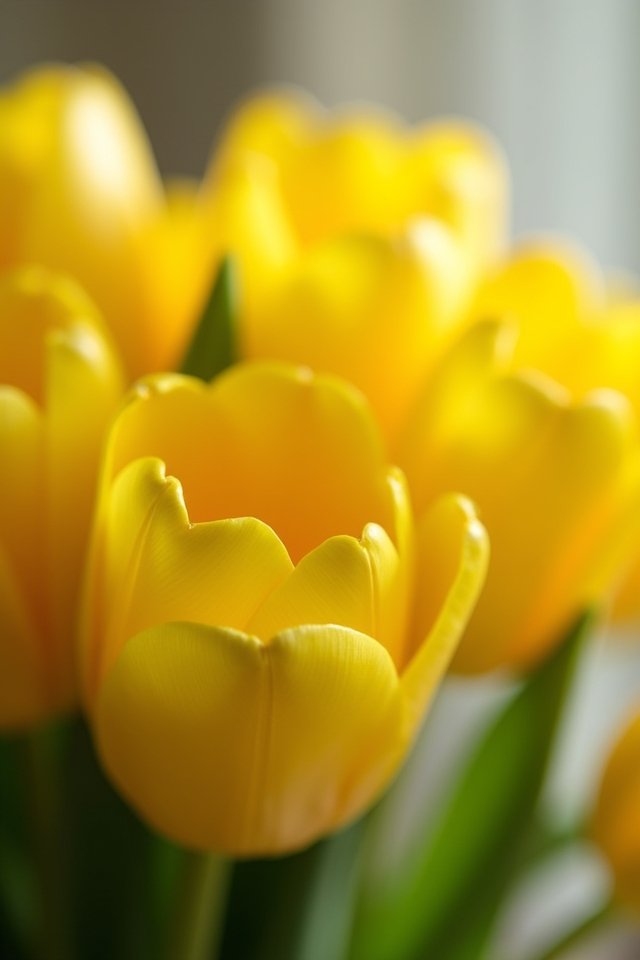 romantic yellow tulip bouquet