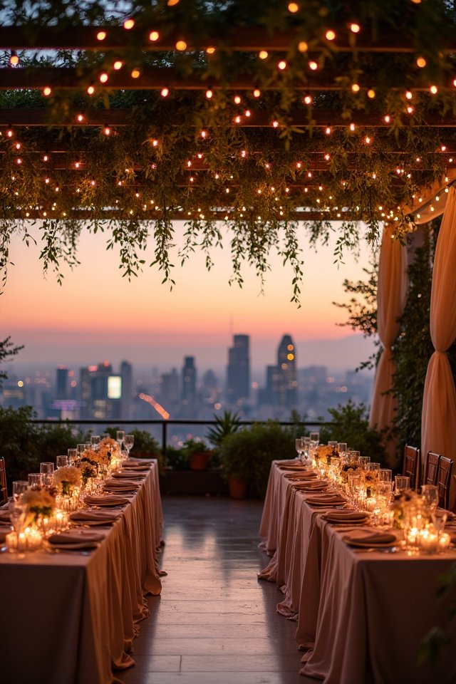 rooftop wedding urban elegance