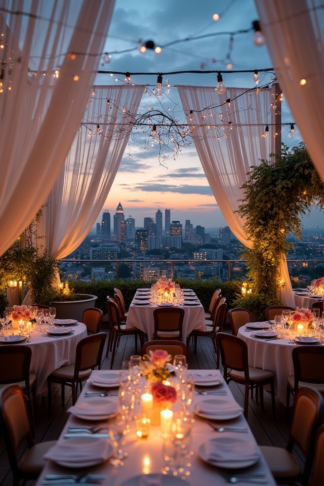 rooftop wedding with views