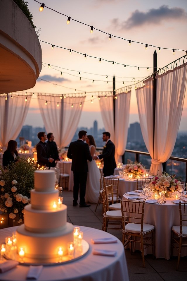 rooftop wedding with views