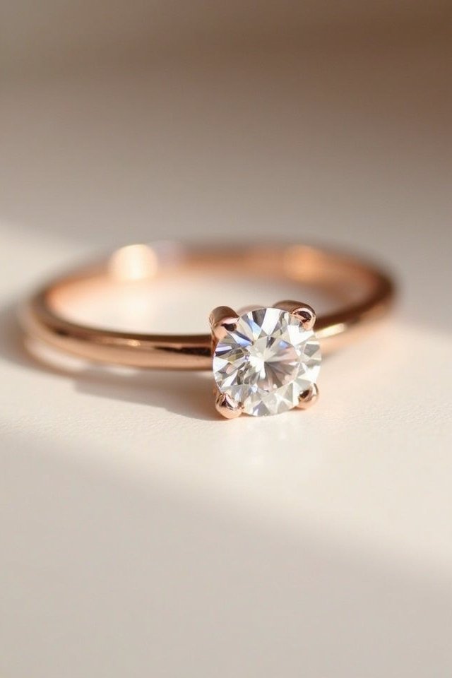 rose gold engagement ring