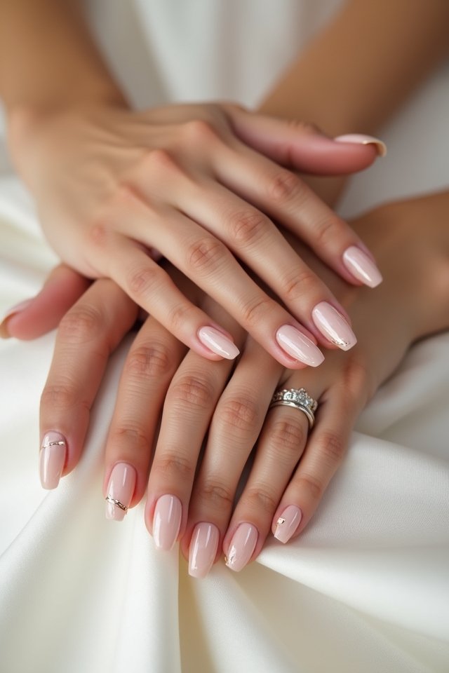 rose gold nail accents