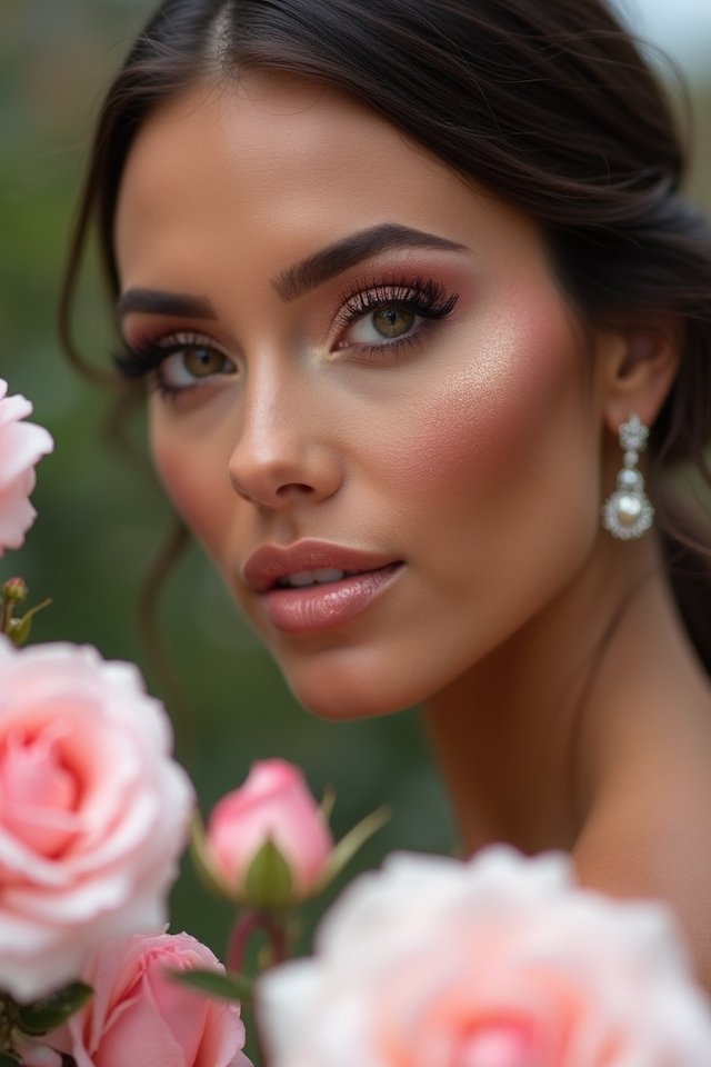 rose tints for bridal beauty