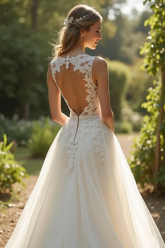 royal high neck illusion elegance