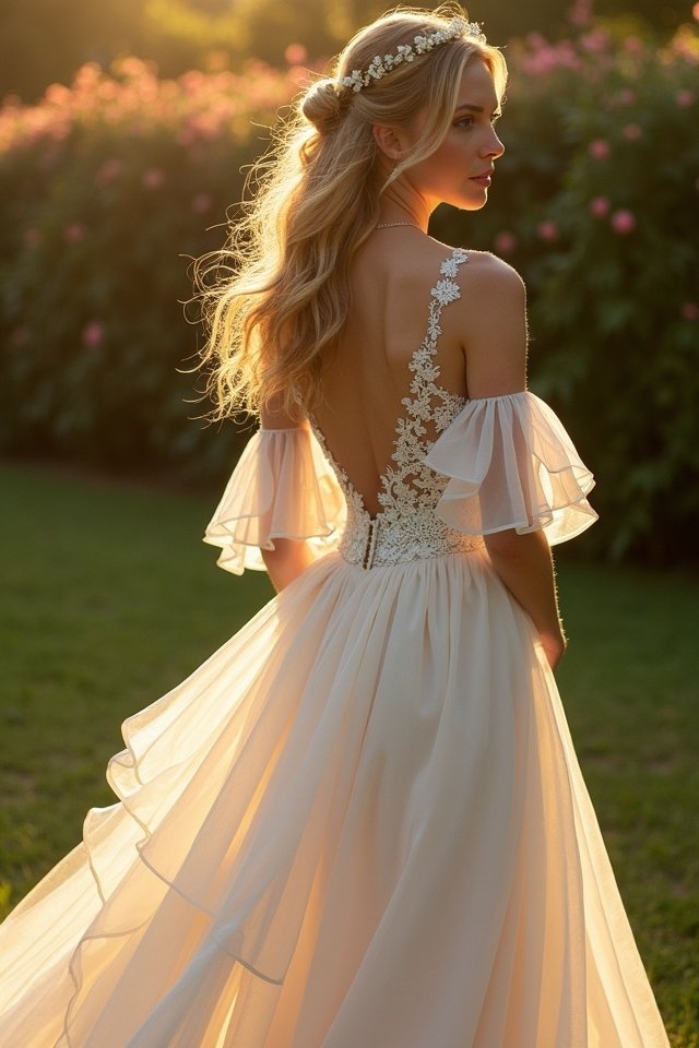 ruffled sleeves modern elegance