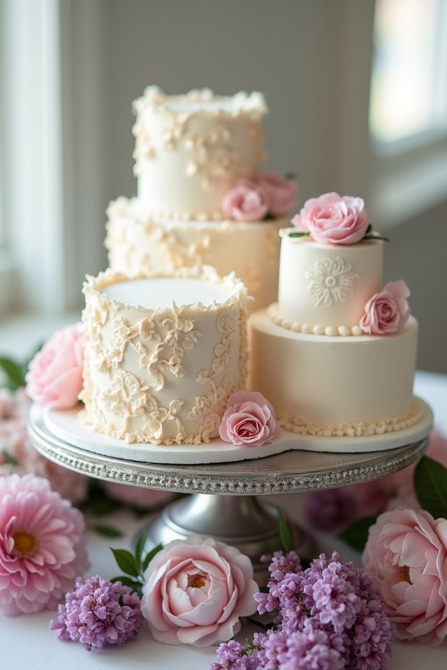 ruffled wedding cake elegance