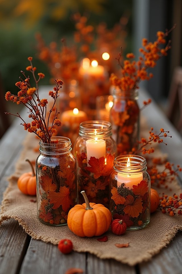 rustic autumn wedding centerpieces