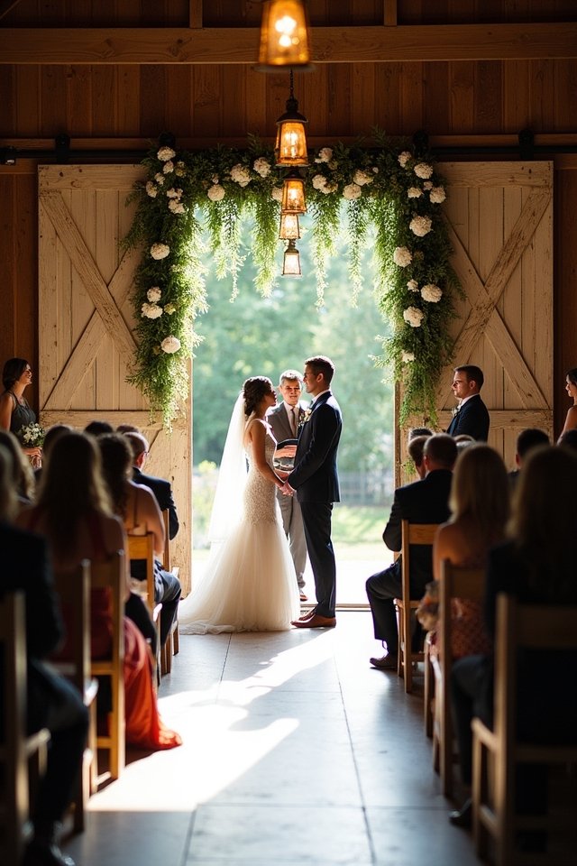 rustic barn door backdrop