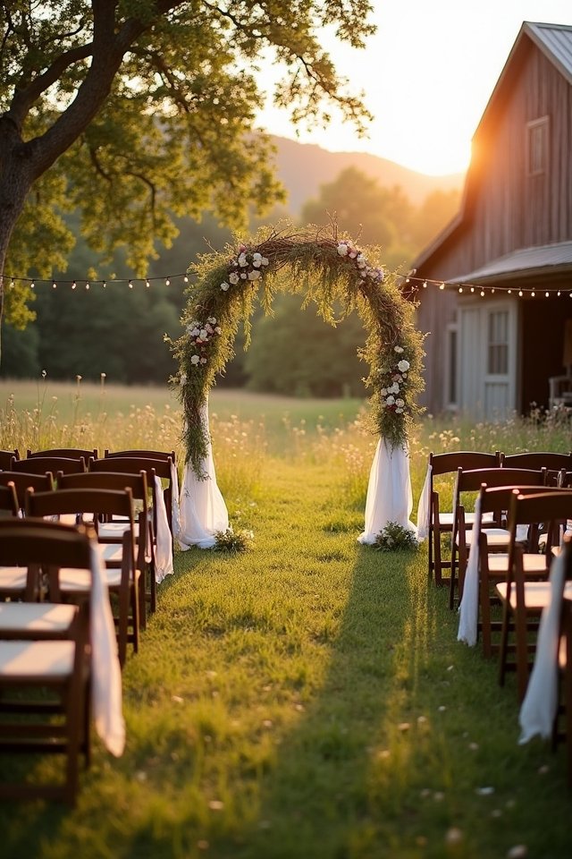 rustic barn meadow romance