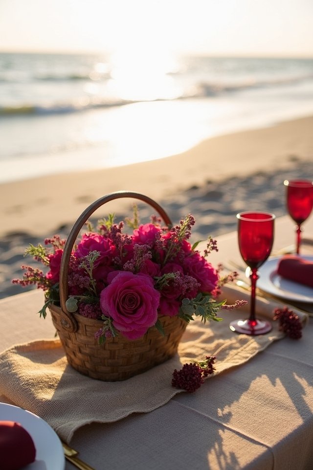 rustic berry beach wedding