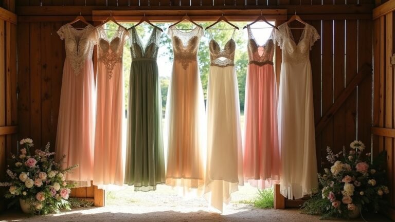 rustic boho barn gowns