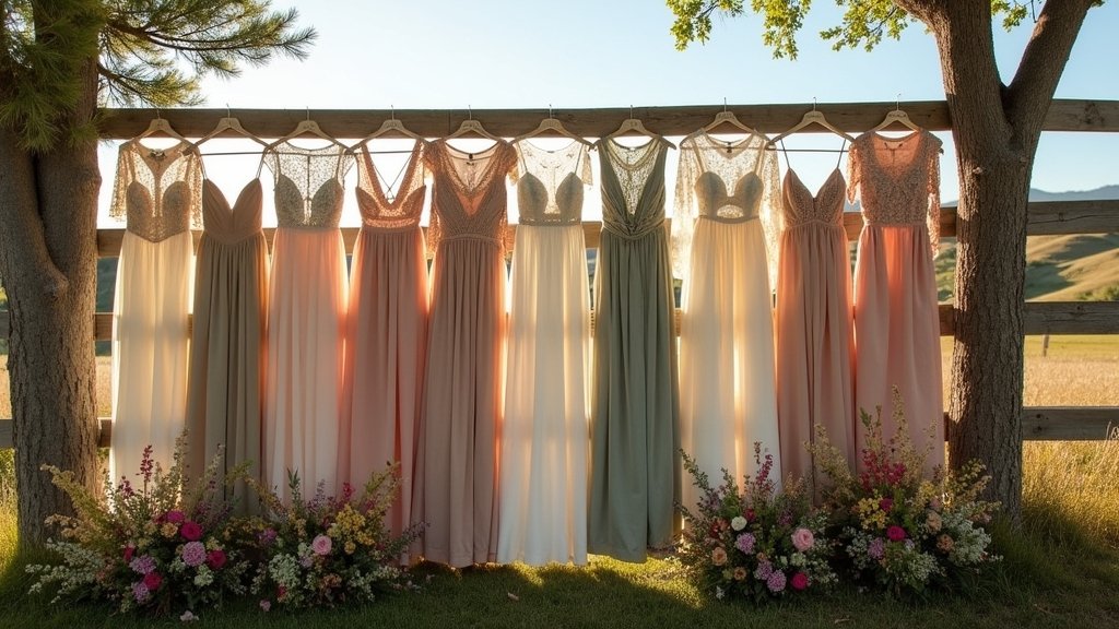 rustic boho wedding attire