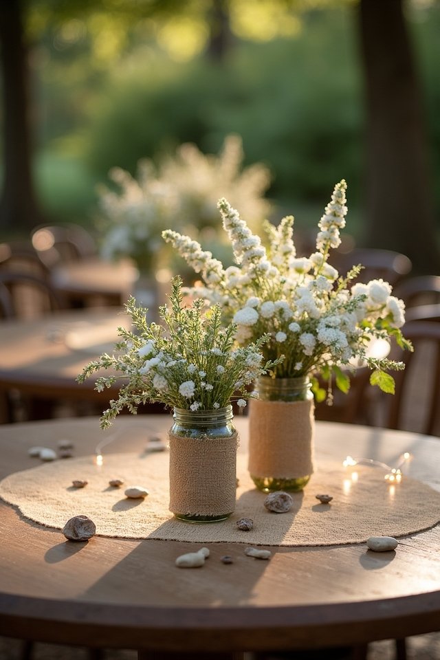 rustic burlap and lace