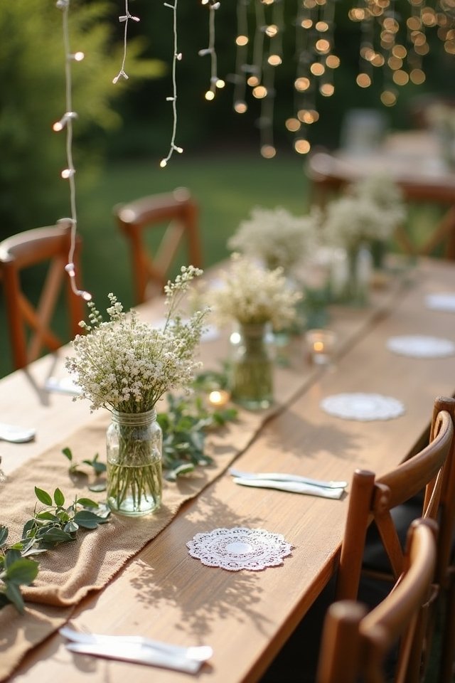 rustic burlap table decor