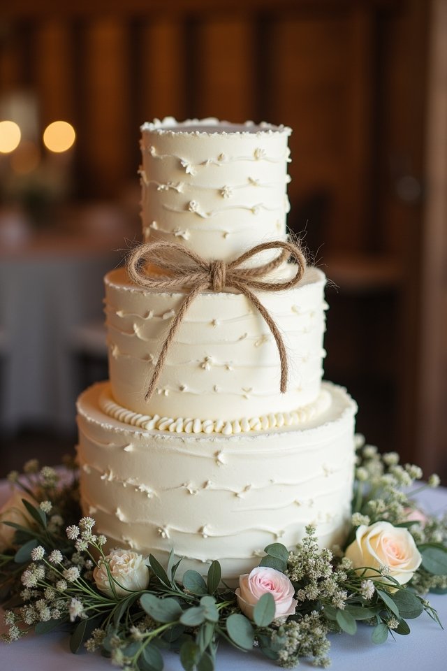 rustic buttercream cake elegance