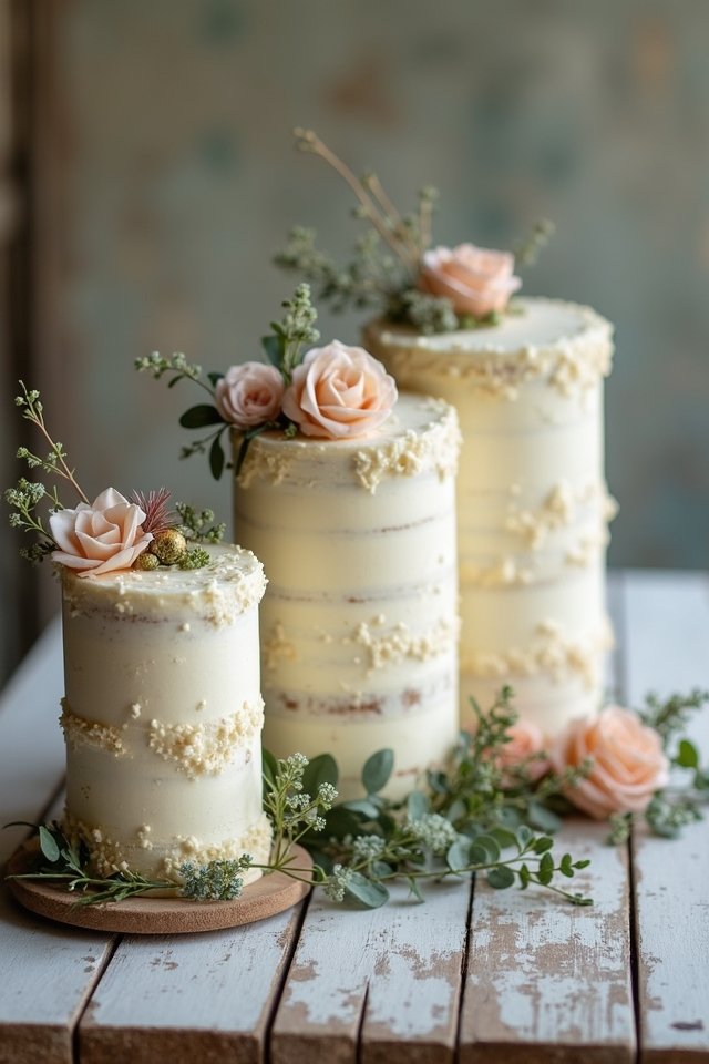 rustic buttercream wedding cake