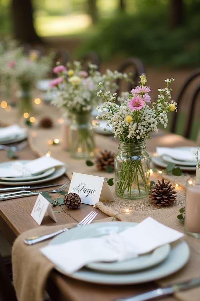rustic charm with burlap