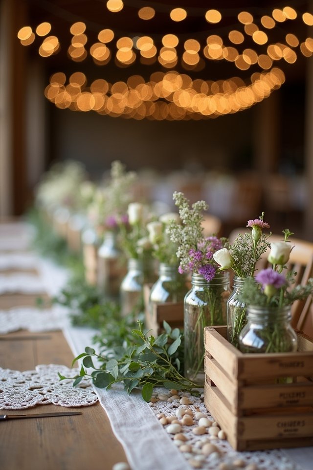 rustic charm with flowers