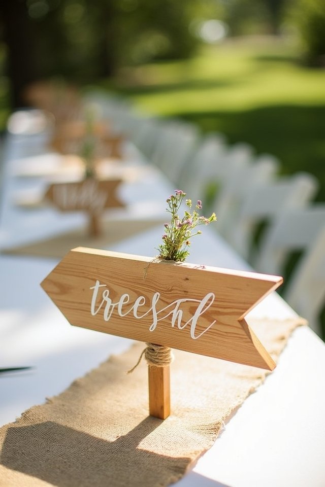 rustic charm wooden signage