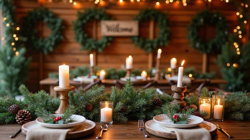 rustic christmas wedding decor