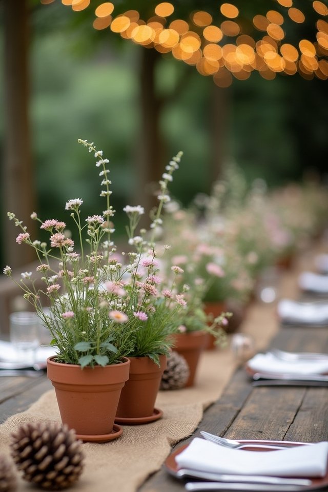 rustic clay pot decor