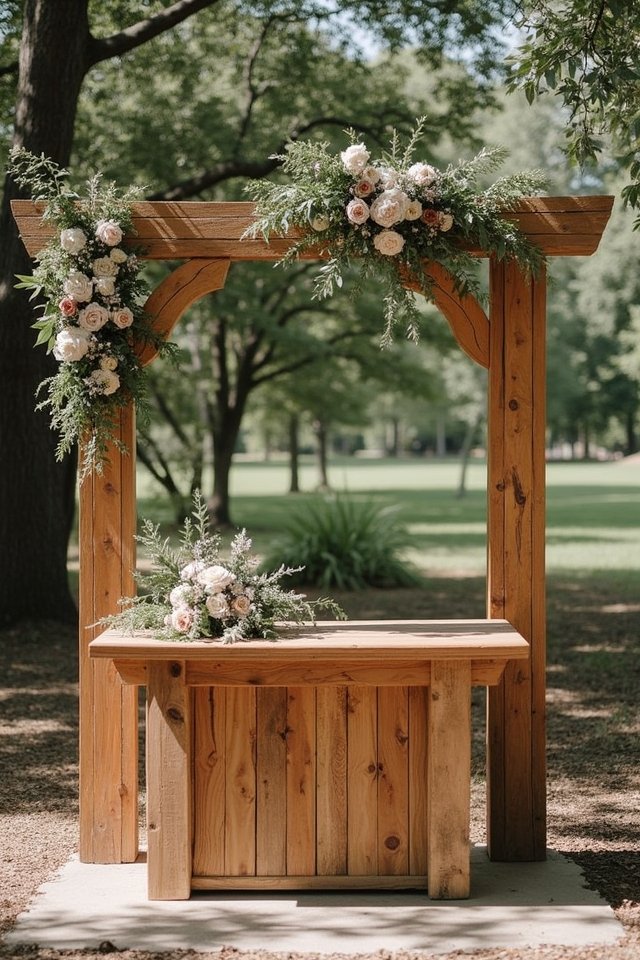 rustic eco friendly altar beauty