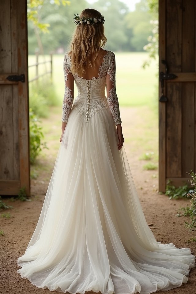 rustic elegant corset dress