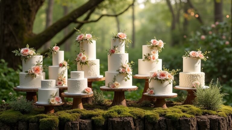 rustic enchanted forest cakes
