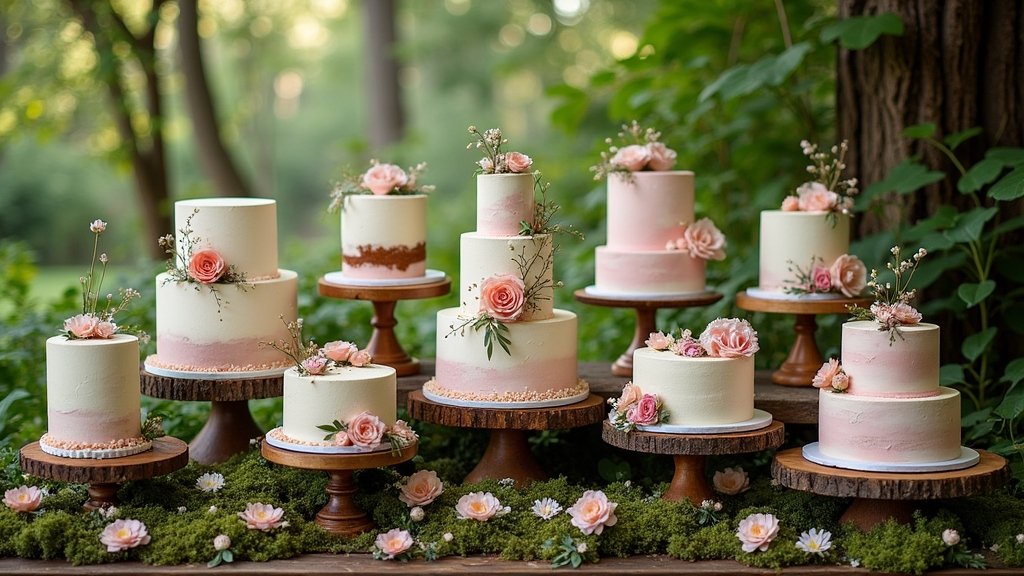 rustic enchanted forest cakes