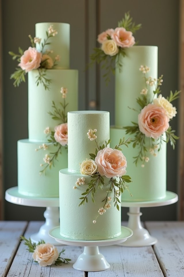 rustic floral buttercream cake