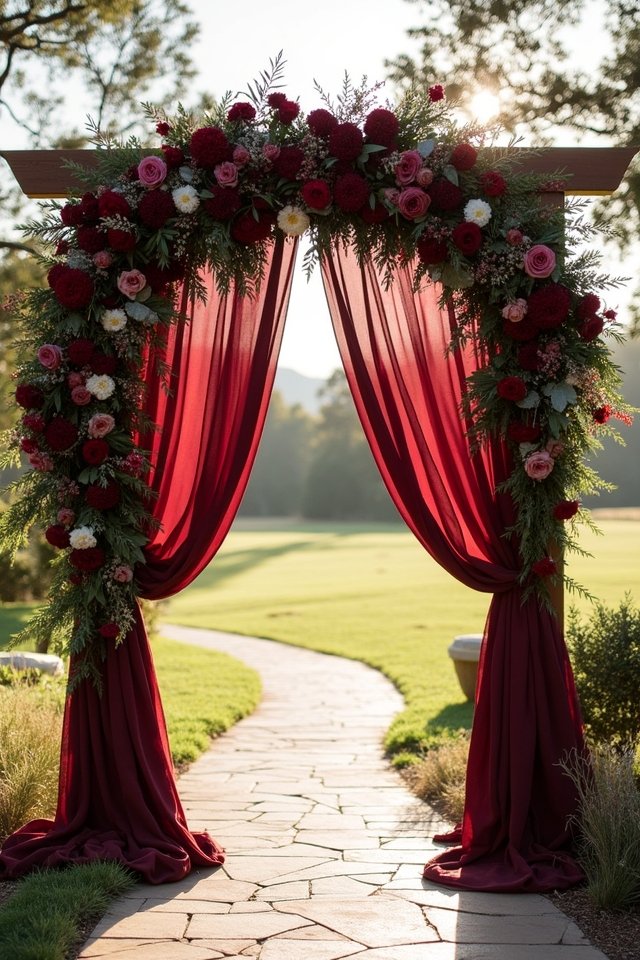 rustic floral romantic archway