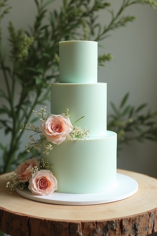 rustic floral wedding cake