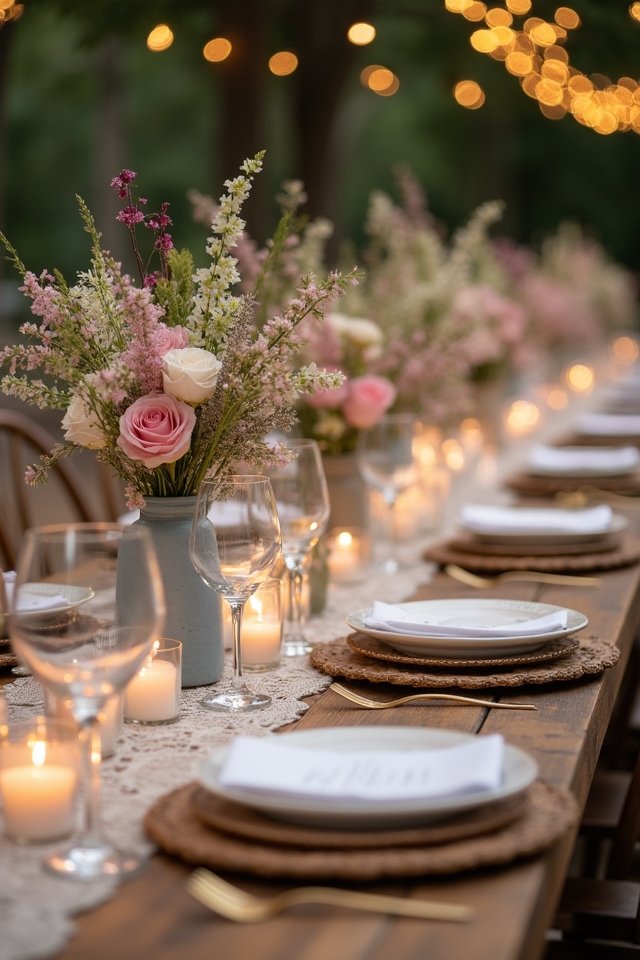 rustic floral wedding decor