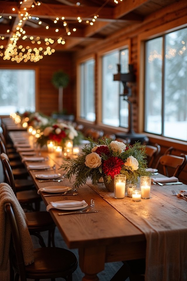 rustic floral winter arrangements