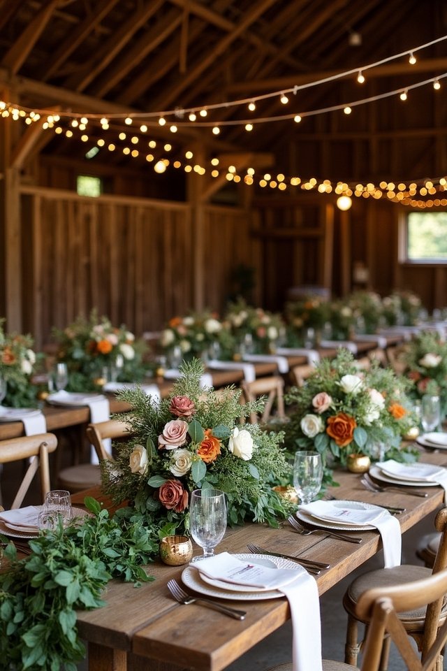 rustic green barn decor