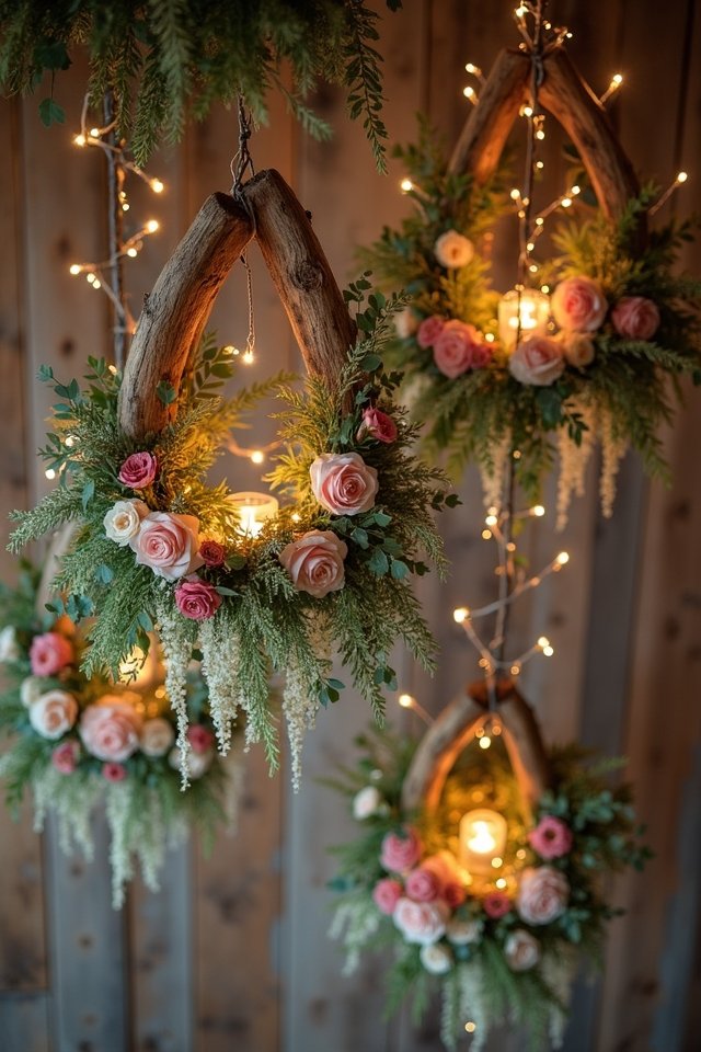 rustic hoop floral elegance