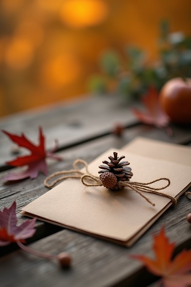 rustic kraft paper invitations