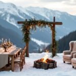 rustic mountain winter weddings