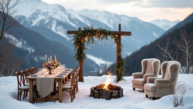 rustic mountain winter weddings