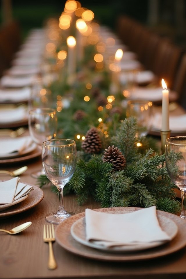 rustic pine cone accents