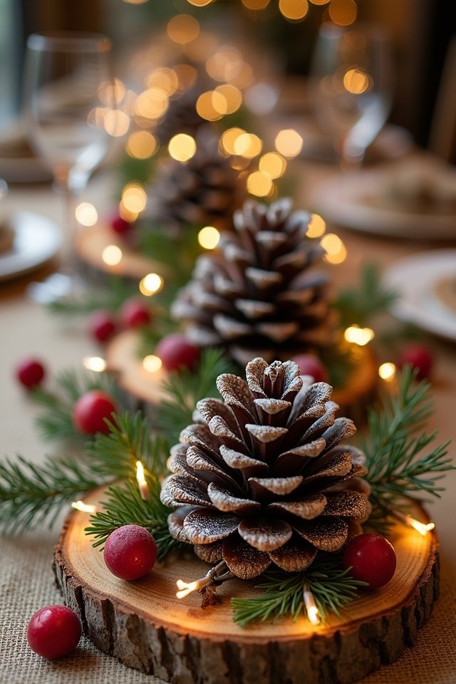 rustic pinecone wedding decor