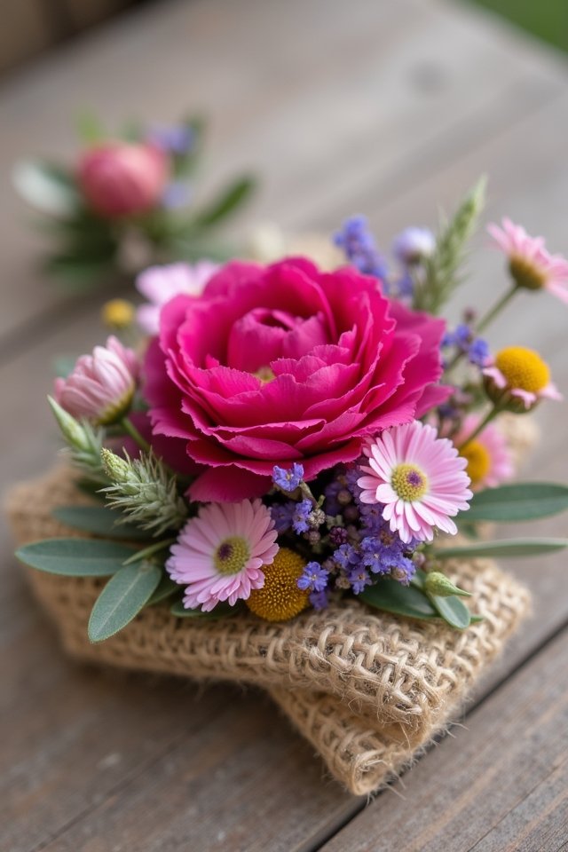 rustic pink carnations bouquet