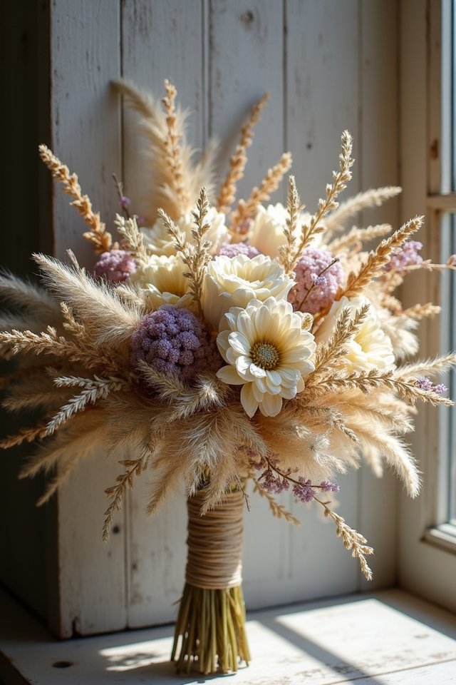 rustic romantic dried bouquets