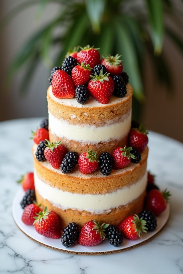 rustic seasonal fruit cake