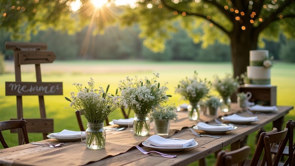 rustic simple wedding decor