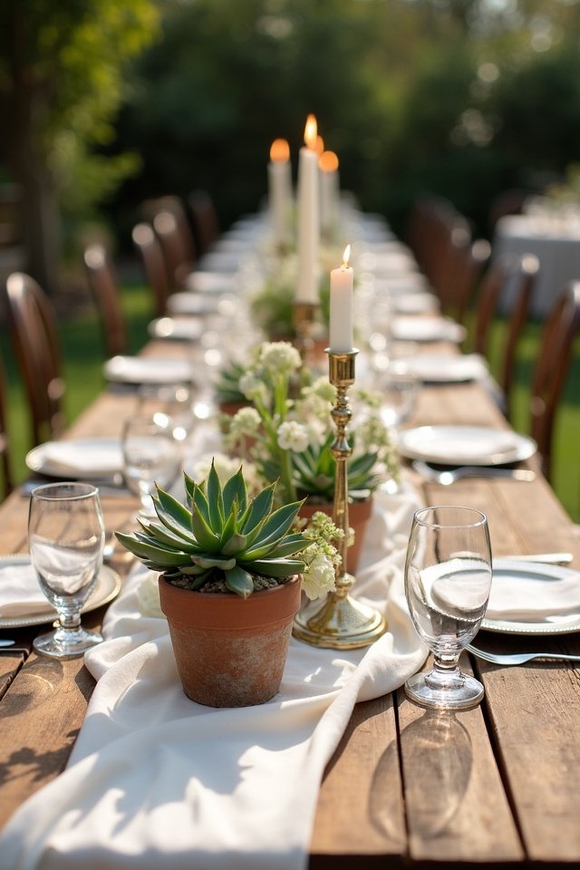 rustic succulent centerpiece elegance