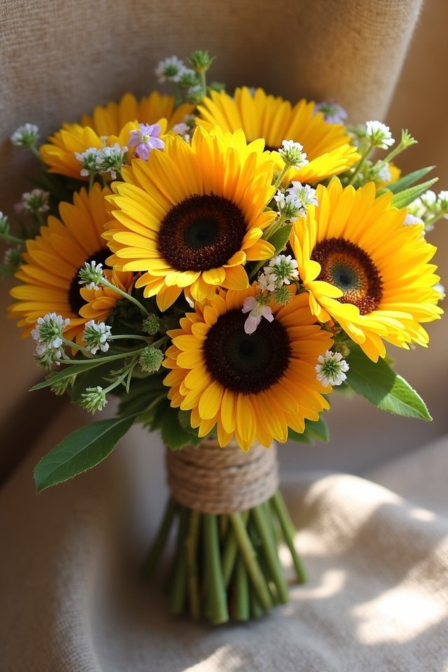 rustic sunflower wedding decor