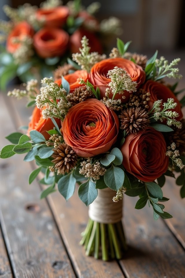 rustic terracotta floral elegance